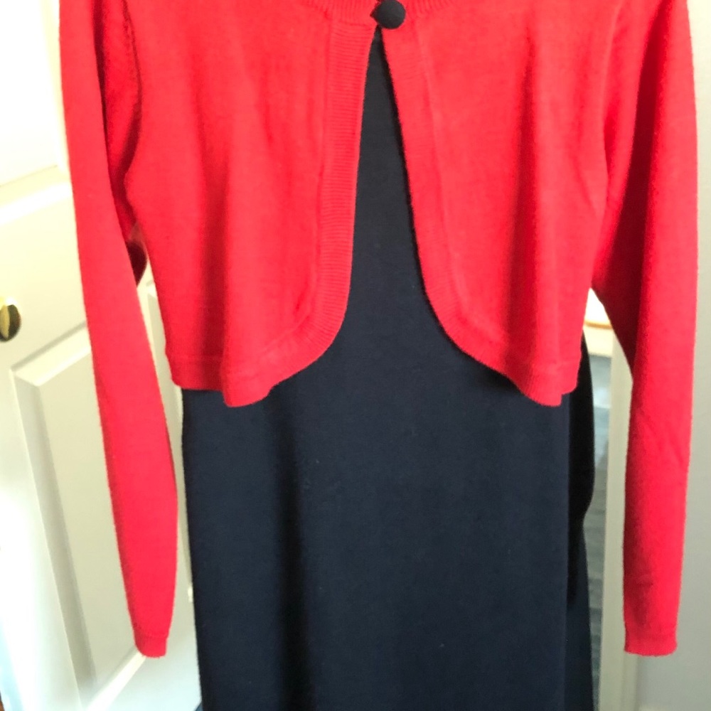 Dress with attached bolero